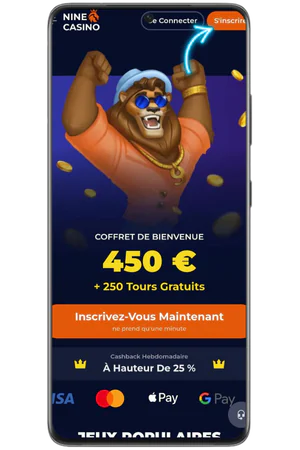 Page accueil Nine Casino inscription officielle